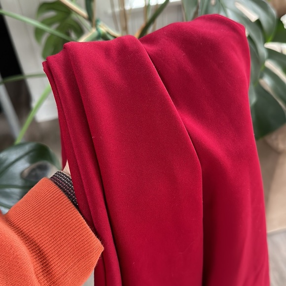 Red V-Neck Skater Dress - Picture 3 of 3